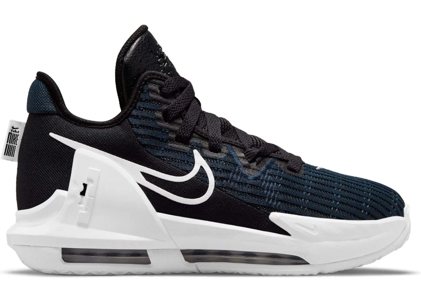 Детские кроссовки для баскетбола LeBron Witness 6 Nike, Black/Dark Obsidian/White
