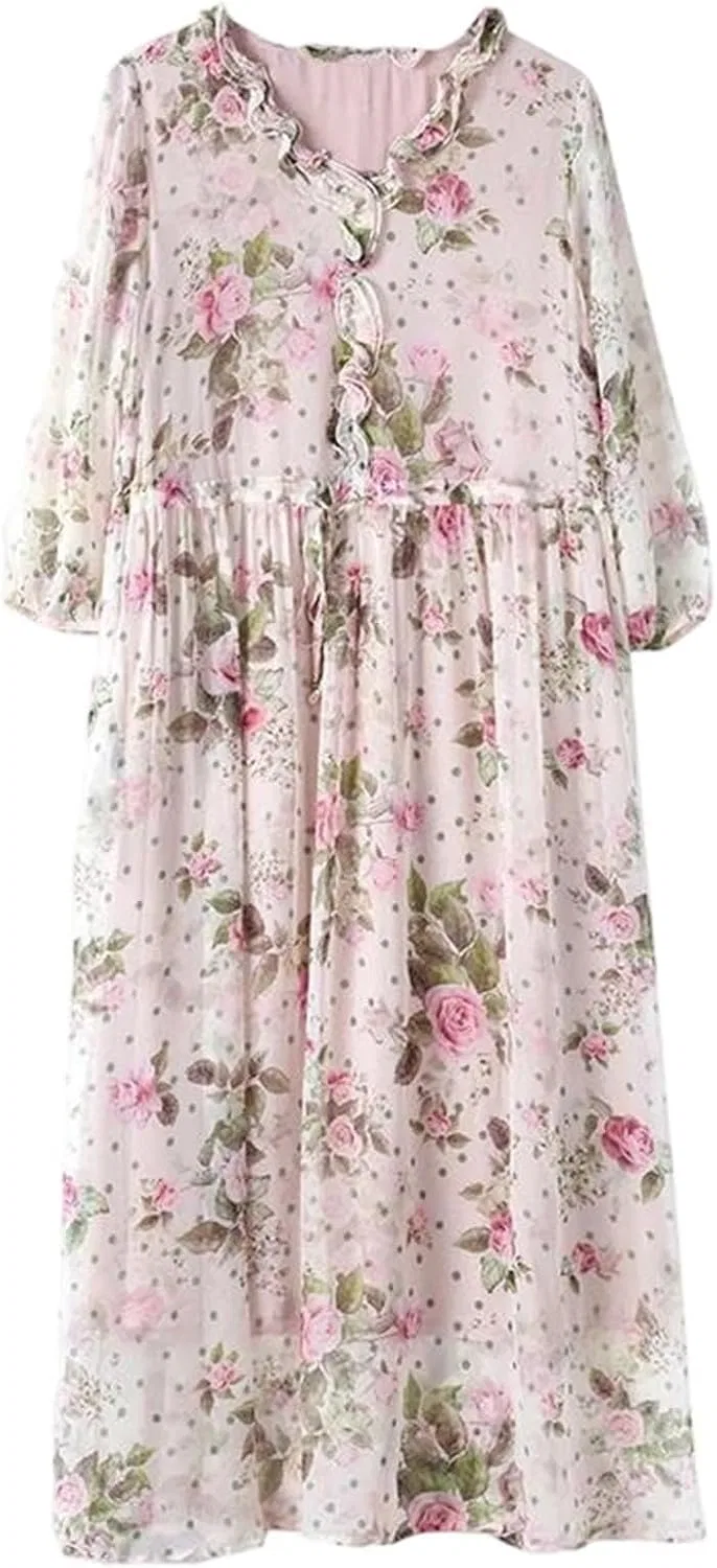 Женское пляжное платье с цветочным принтом Floral Silk, Pnnrk