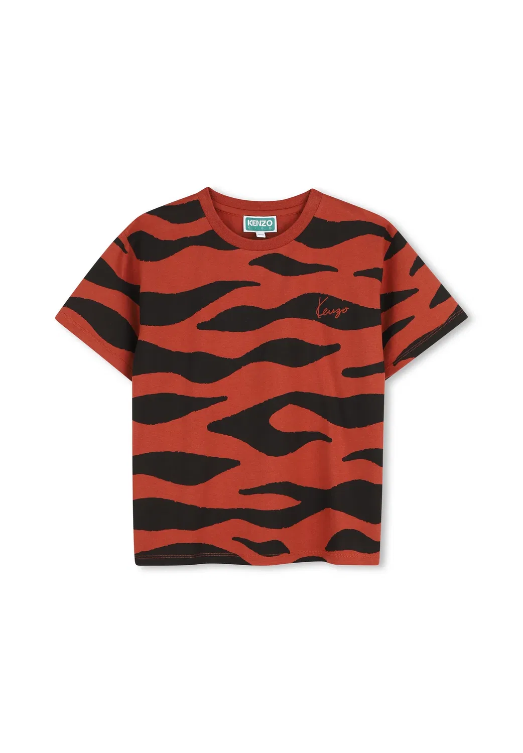 Футболка с принтом "manches courtes" - футболка с принтом Kenzo Kids, Marron Noir