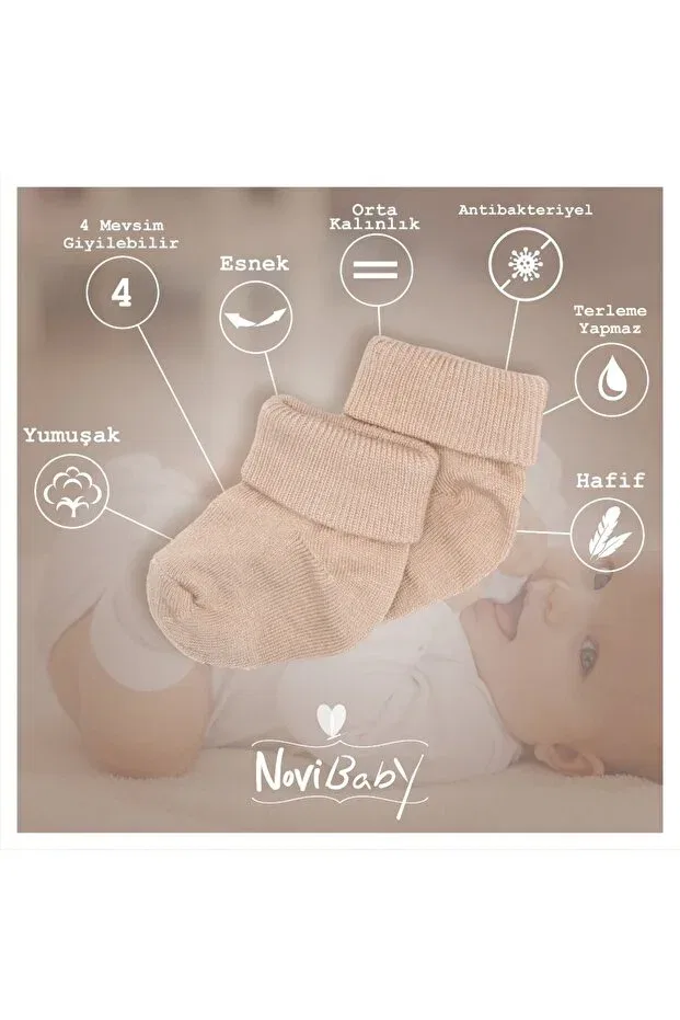 Детские носки для новорожденных хлопковые 5 шт Novibaby, Funny — фото 4
