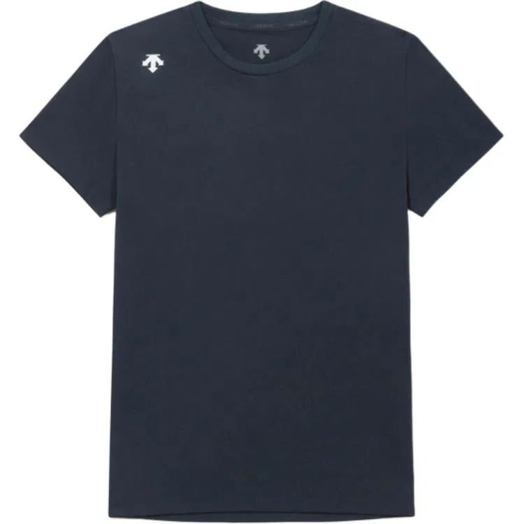 Детская футболка быстросохнущая с круглым вырезом Quick Dry Moderate DESCENTE, Marine Blue/DNVY