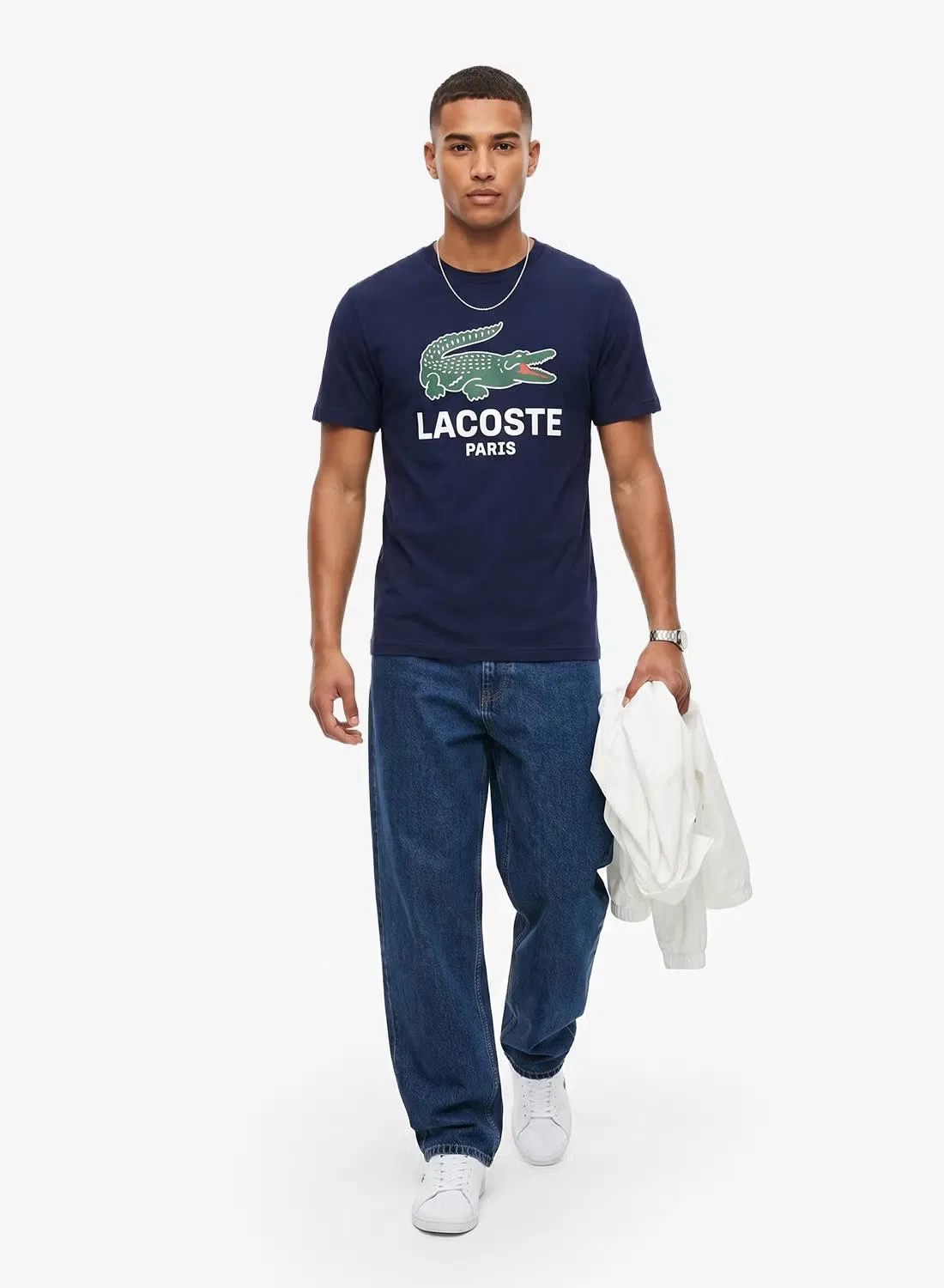 Футболка с принтом Lacoste, темно-синий — фото 4