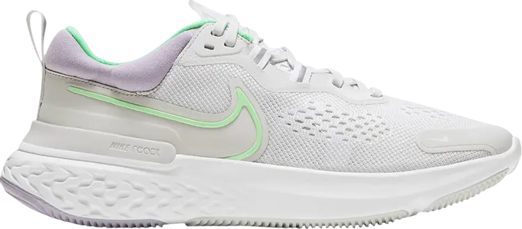 

Кроссовки Nike Wmns React Miler 2 'Platinum Tint Green Glow', серый