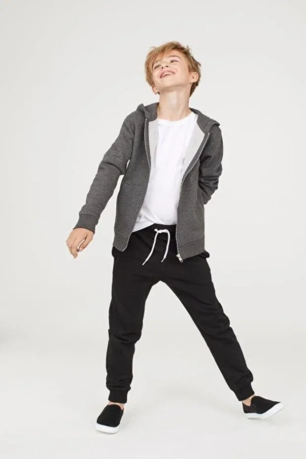 Детский комплект свитшот и брюки для девочек с капюшоном Yarenkids, Dark Gray