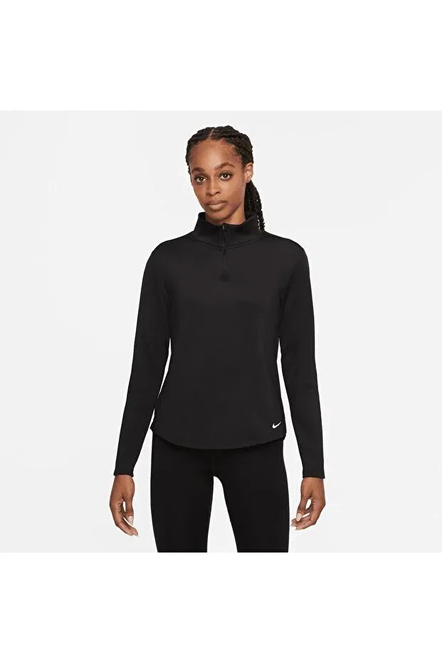 Женская футболка с длинным рукавом Therma-Fit One Nike, Black — фото 2
