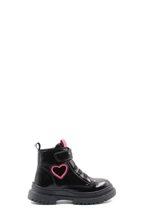 Детские ботинки для девочек с принтом Quality genuine patent leather black pink girls classic boots ah081571924121099 Ayakkabıhane, Black-Pink — фото 3
