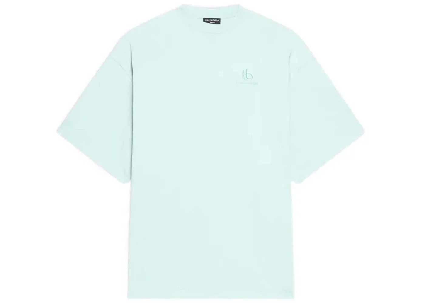 Мужская футболка с принтом Double B Worn Out Balenciaga, Light Green