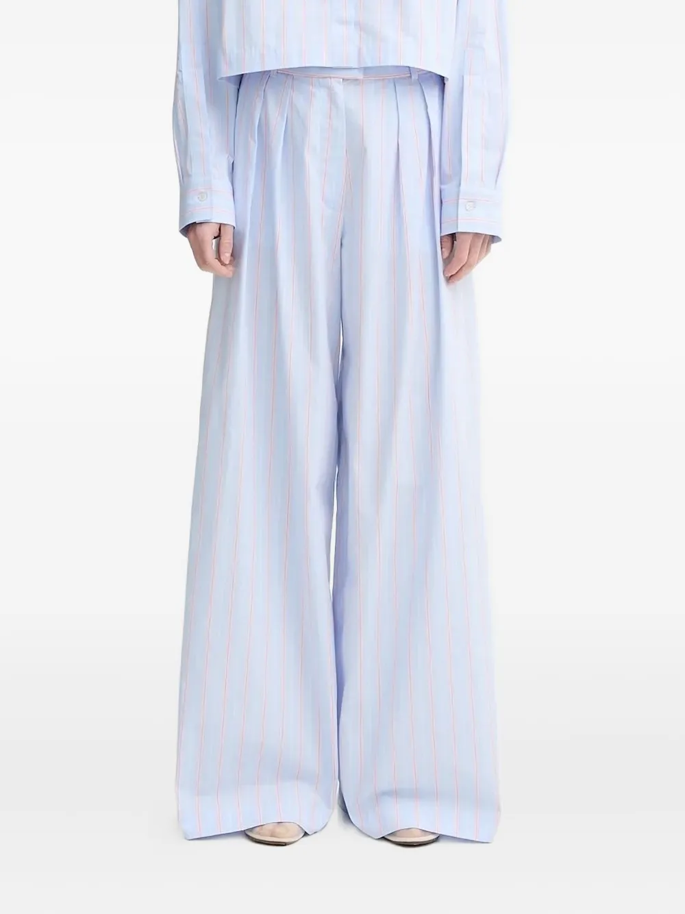 

Брюки в тонкую полоску Won Hundred, синий