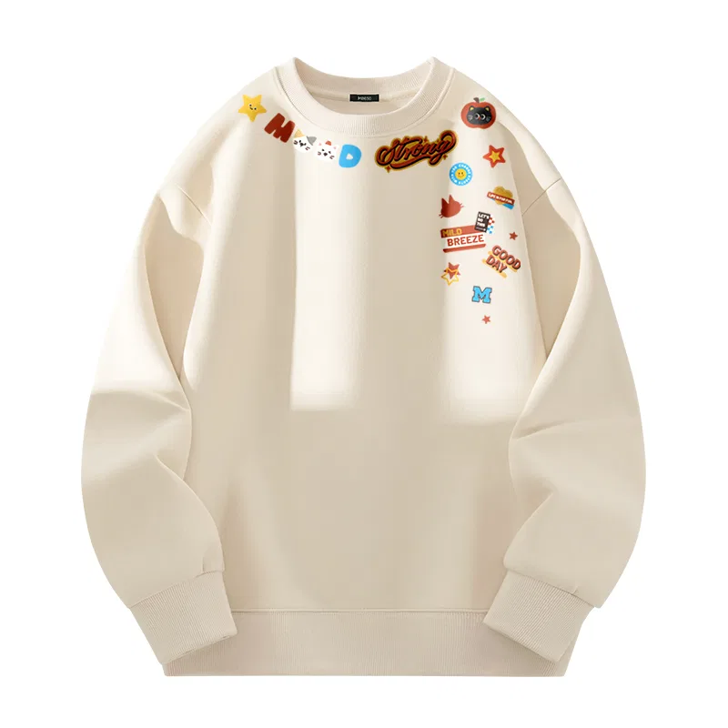Детский свитшот с принтом Big American Amusement Park MINISO, Light Beige