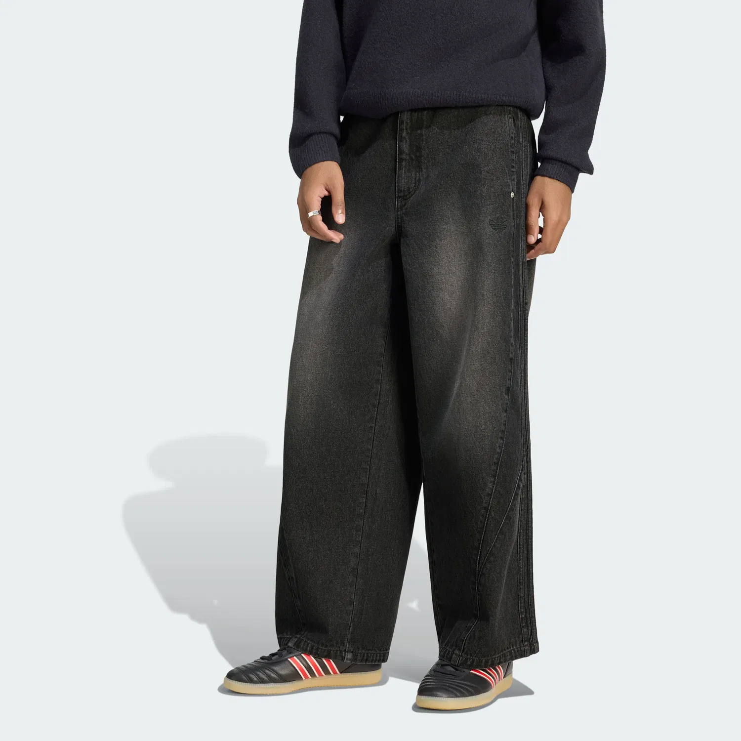 Мужские джинсы средней посадки Medium Denim Black Adidas Originals, Medium Denim Black — фото 4