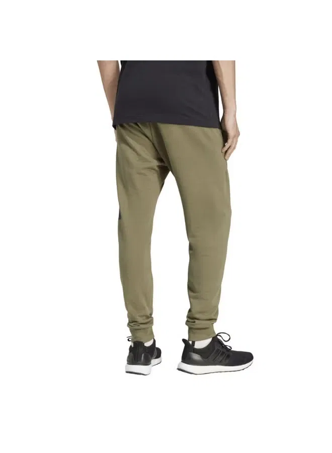 Штаны из футера с логотипом Essentials Adidas, оливковый — фото 3