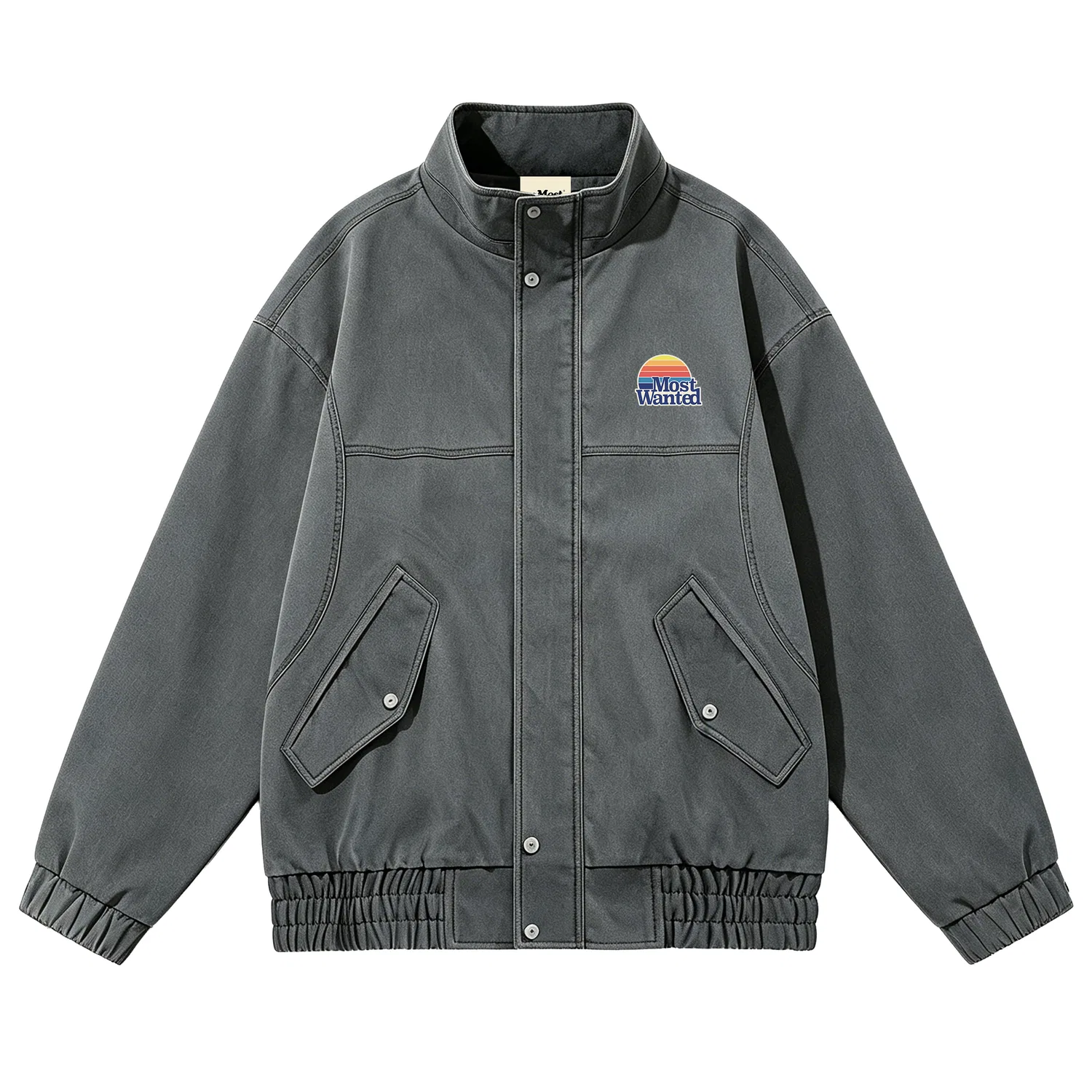 Детская куртка с воротником-стойкой Other MostwantedLab, Black Gray
