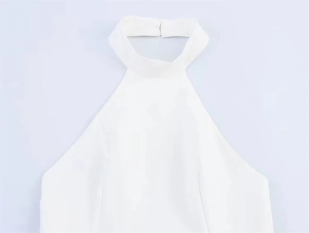 Женское коктейльное платье с вырезом-качели и оборками, White — фото 2