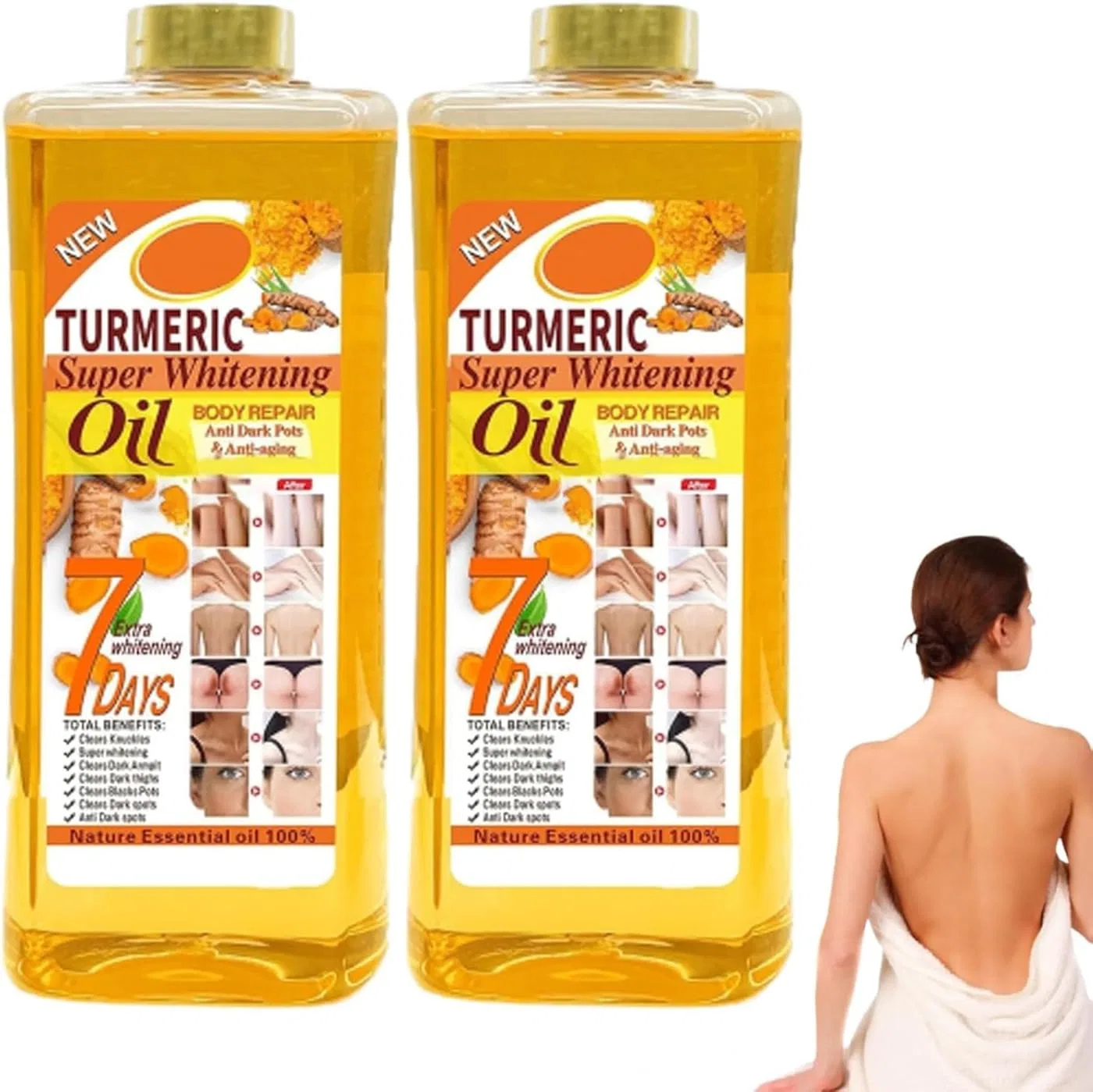 Масло для тела Turmeric Oil, NQNFWCRJ, 2 шт, 200ml