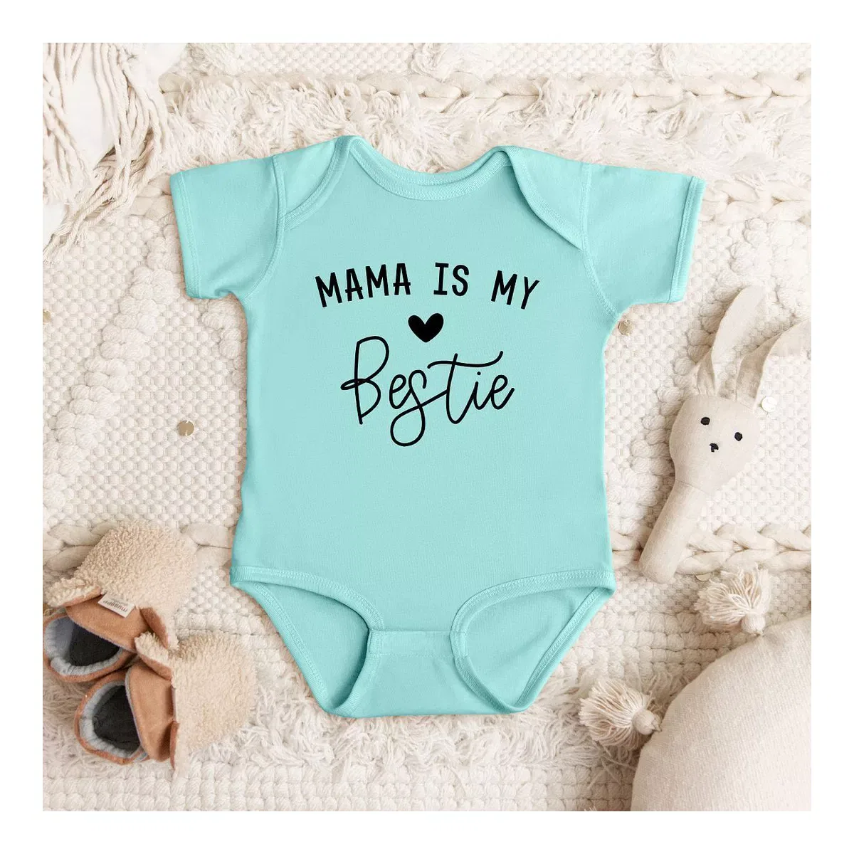 Детское боди для мальчиков с коротким рукавом Mama Is My Bestie The Juniper Shop, Chill — фото 2