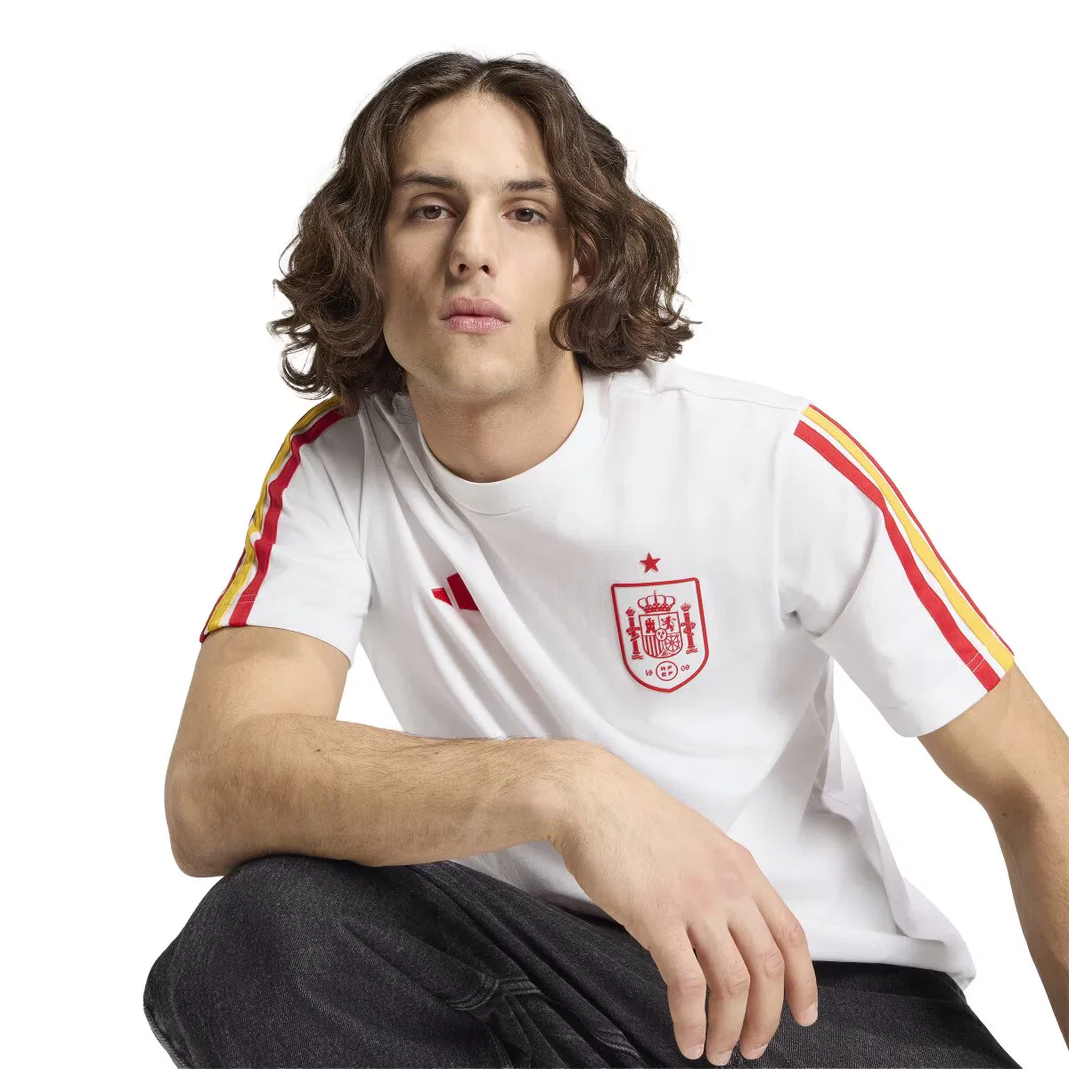 Мужская футболка, España Mundial 2026 DNA, adidas, белый — фото 4