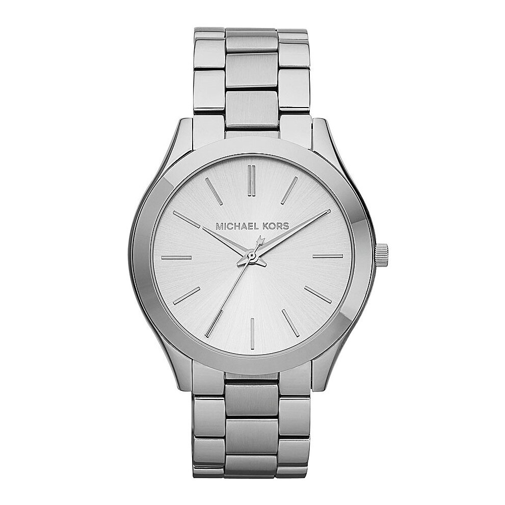 

Часы наручные Michael Kors Slim Runway Silver-Tone, серебристый