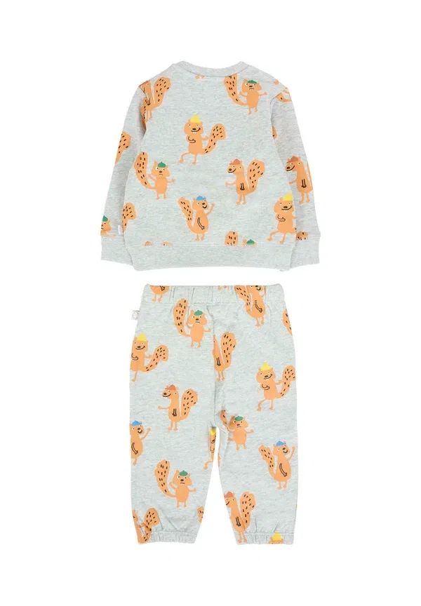 Комплект из кофты и брюк с принтом животных Completi lunghi set, Stella Mccartney Kids, серый — фото 2