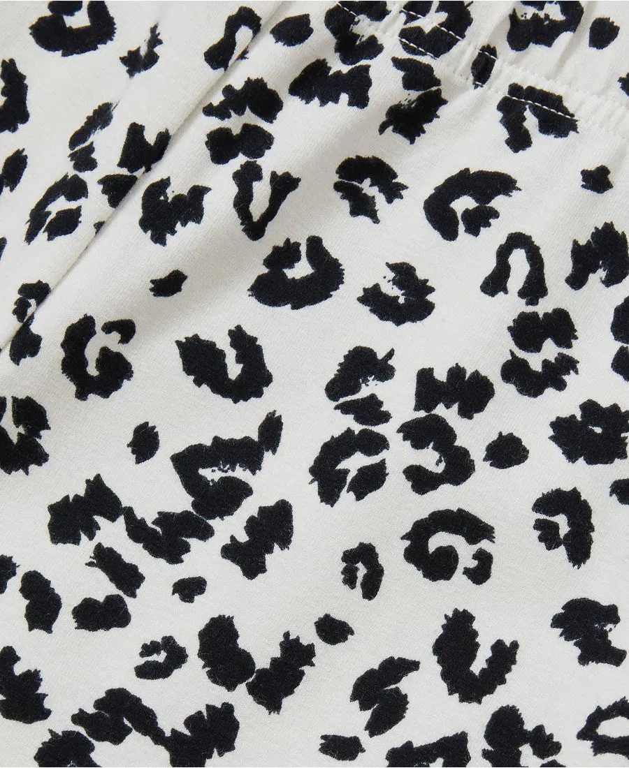 Леггинсы для девочек из强化 хлопка с принтом, модель Girls Plus Tough Cotton Leggings Lands' End, Cheetah/Putty — фото 3