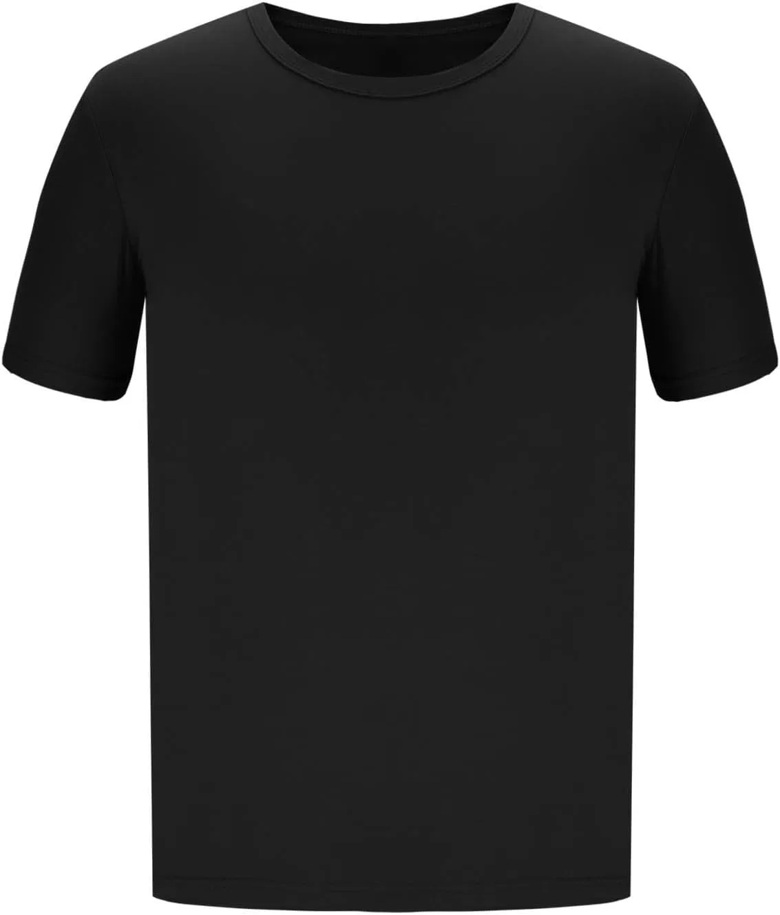 Мужская футболка свободного кроя с круглым вырезом Generic, Black — фото 4