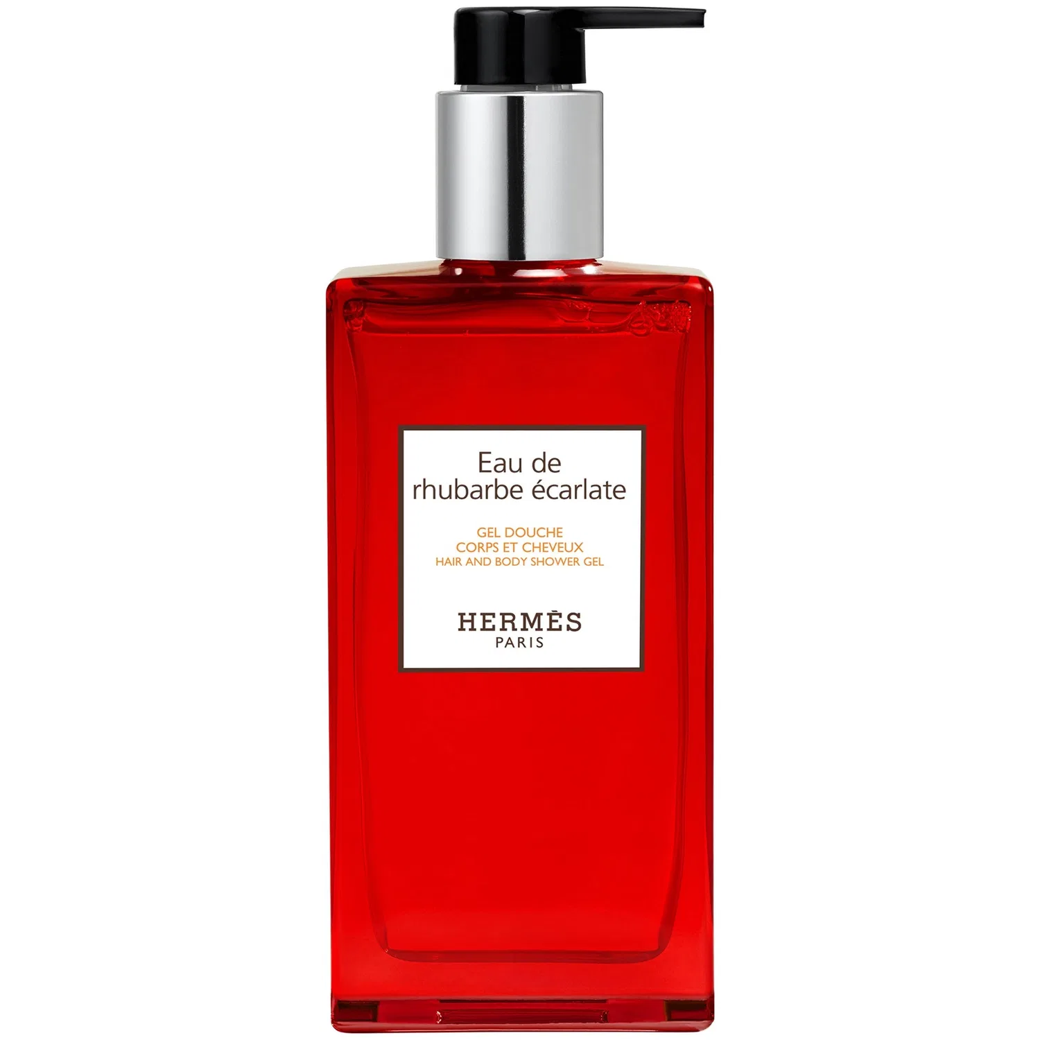 Гель для душа и волос с ароматом ревеня Eau De Rhubarbe Ecarlate Hermes, 200 мл