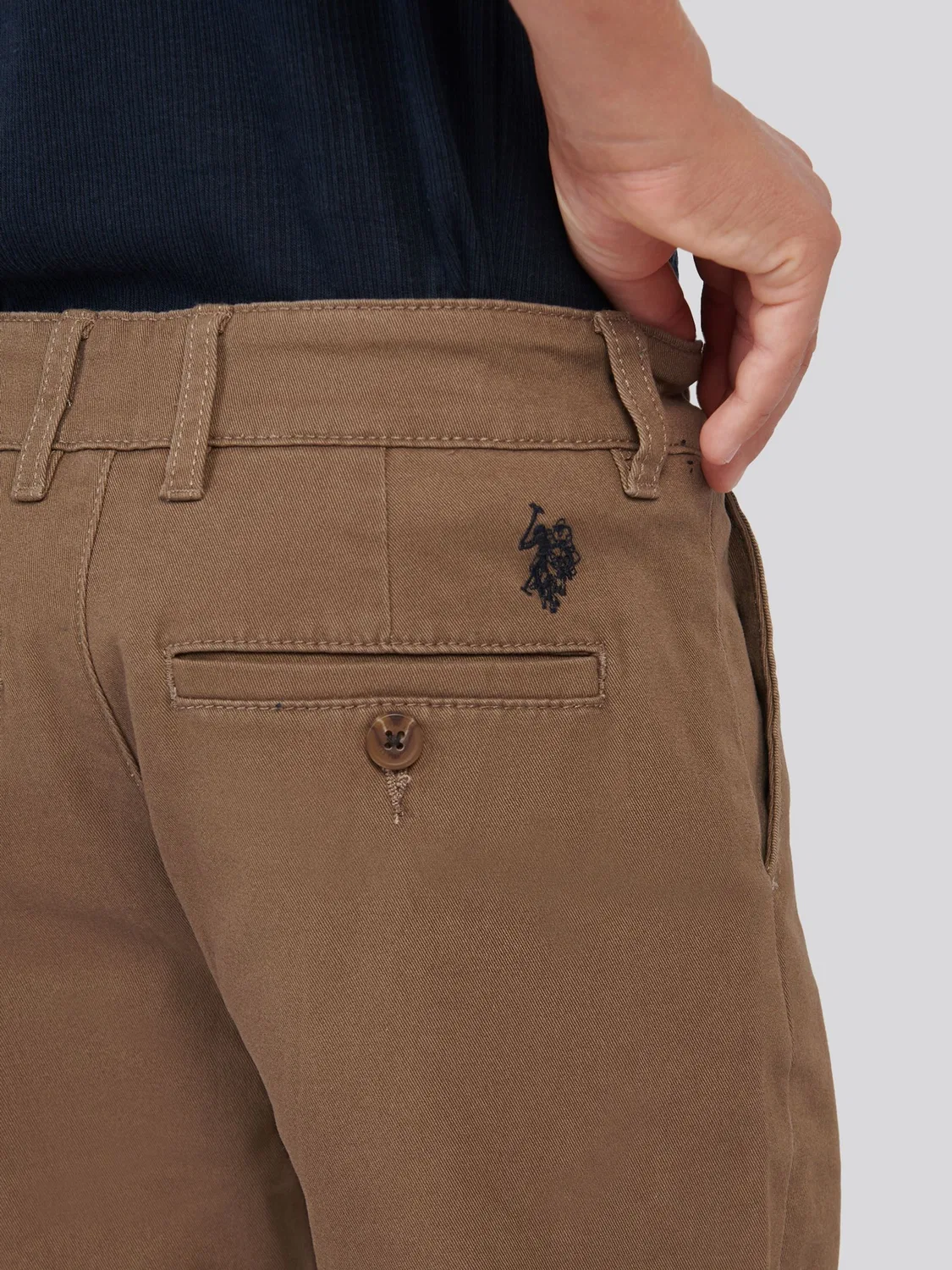 Шорты чинос классические U.S. Polo Assn, коричневый — фото 4
