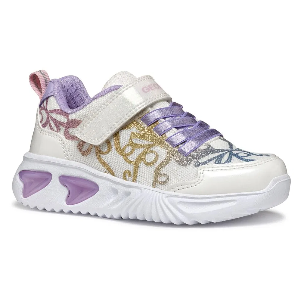 Детские кроссовки для девочек Geox, White Multicolour — фото 3