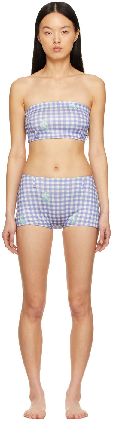 

Эксклюзивное фиолетово-белое бикини Джуди Денч от SSENSE Poster Girl, Фиолетовый, Эксклюзивное фиолетово-белое бикини Джуди Денч от SSENSE Poster Girl