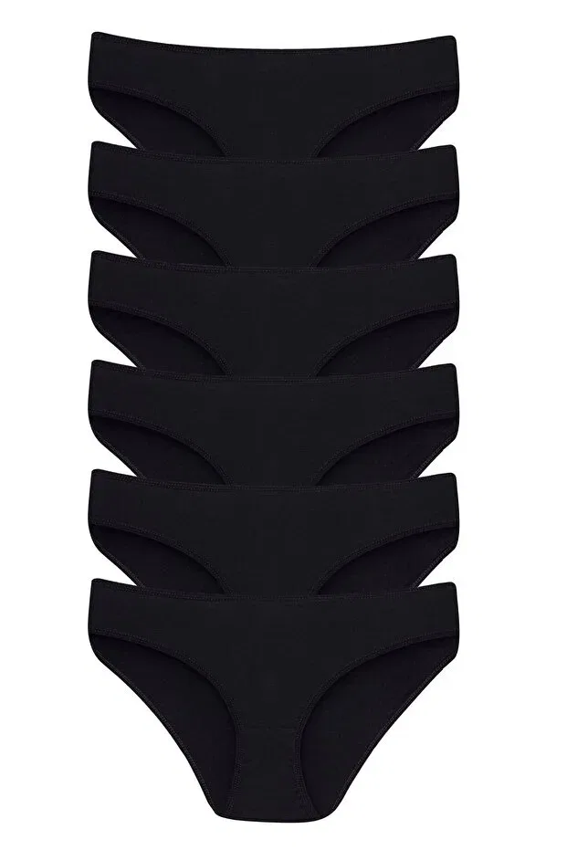 Детские трусы для девочек хлопковые 6 шт Slip Arma Yıldız, Black-6