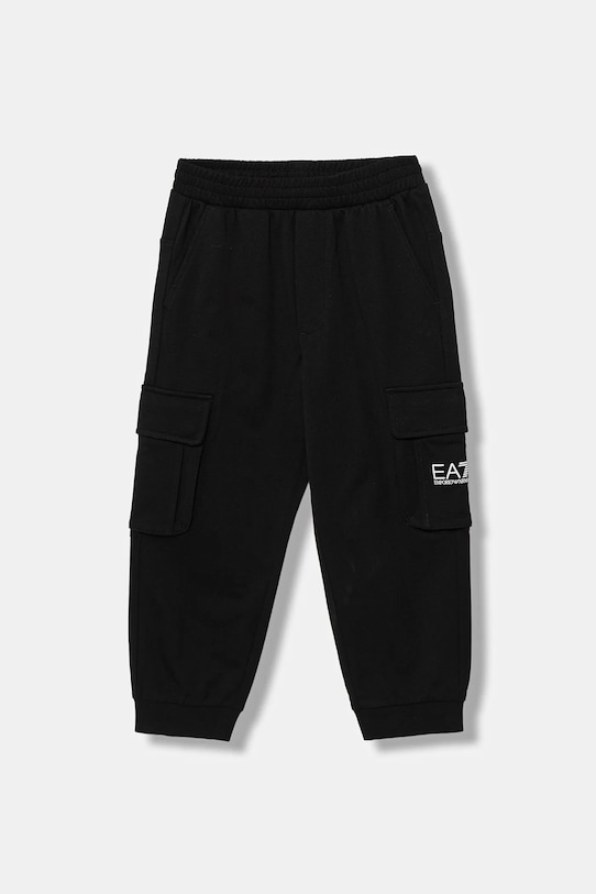 

Детские хлопковые спортивные брюки Ea7 Emporio Armani, черный