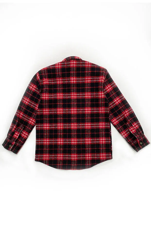 Детская рубашка для мальчиков с принтом Lumberjack Doctor Junior, Red Black — фото 3