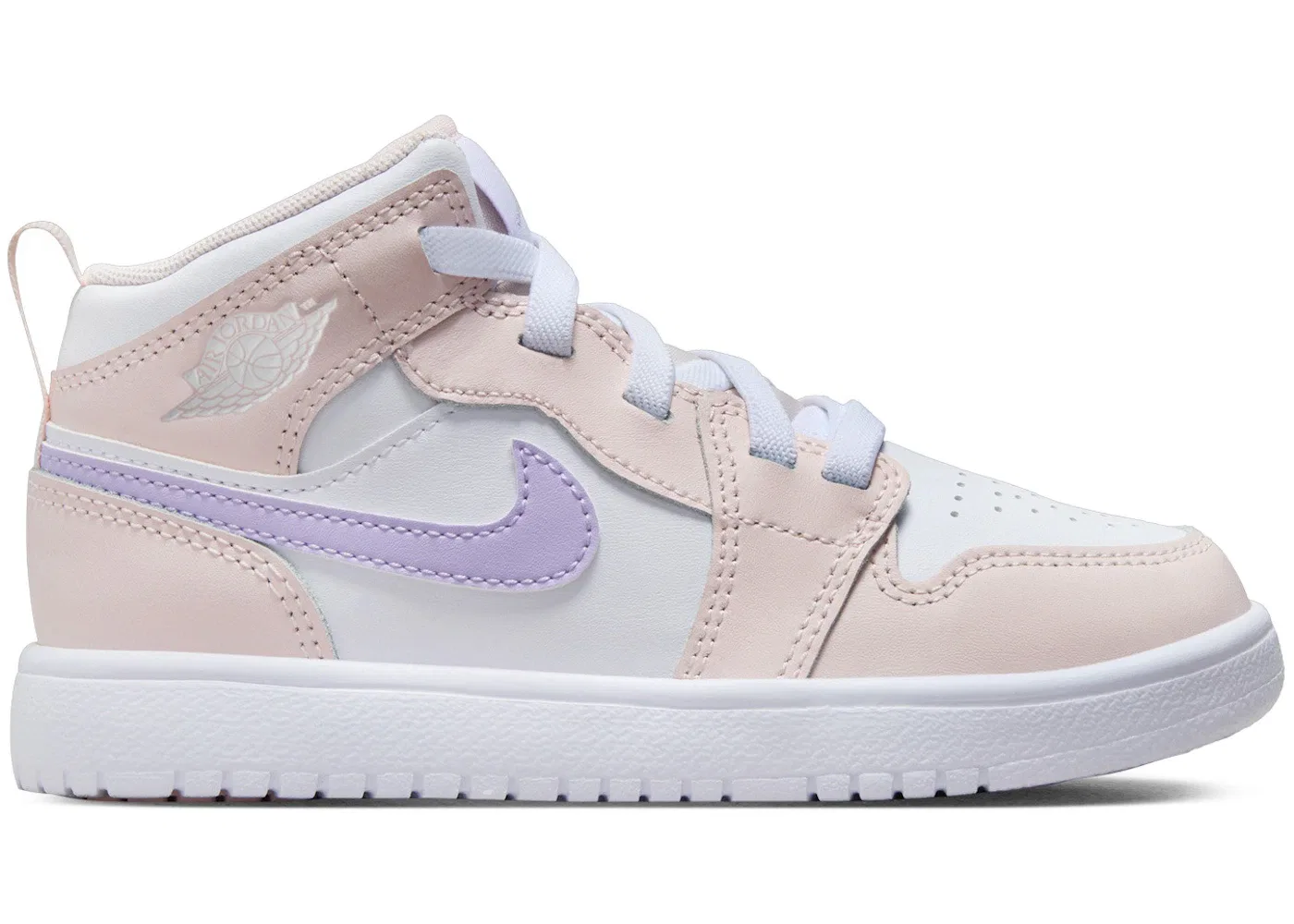 Детские кроссовки Lifestyle с принтом Jordan 1 Mid ALT Jordan, Pink Wash White Violet Frost