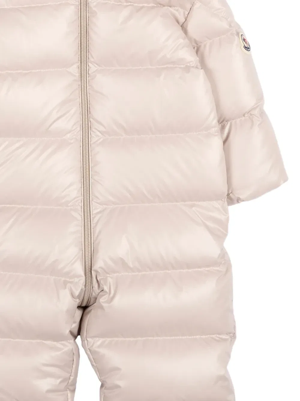 Стеганый комбинезон с капюшоном Deidre Moncler Enfant, бежевый — фото 3
