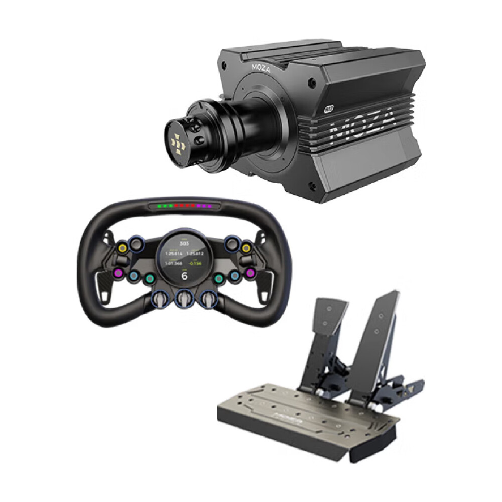 

Руль Moza R12, База руля R12 + Руль Vision GS + 2 педали SR-P, черный