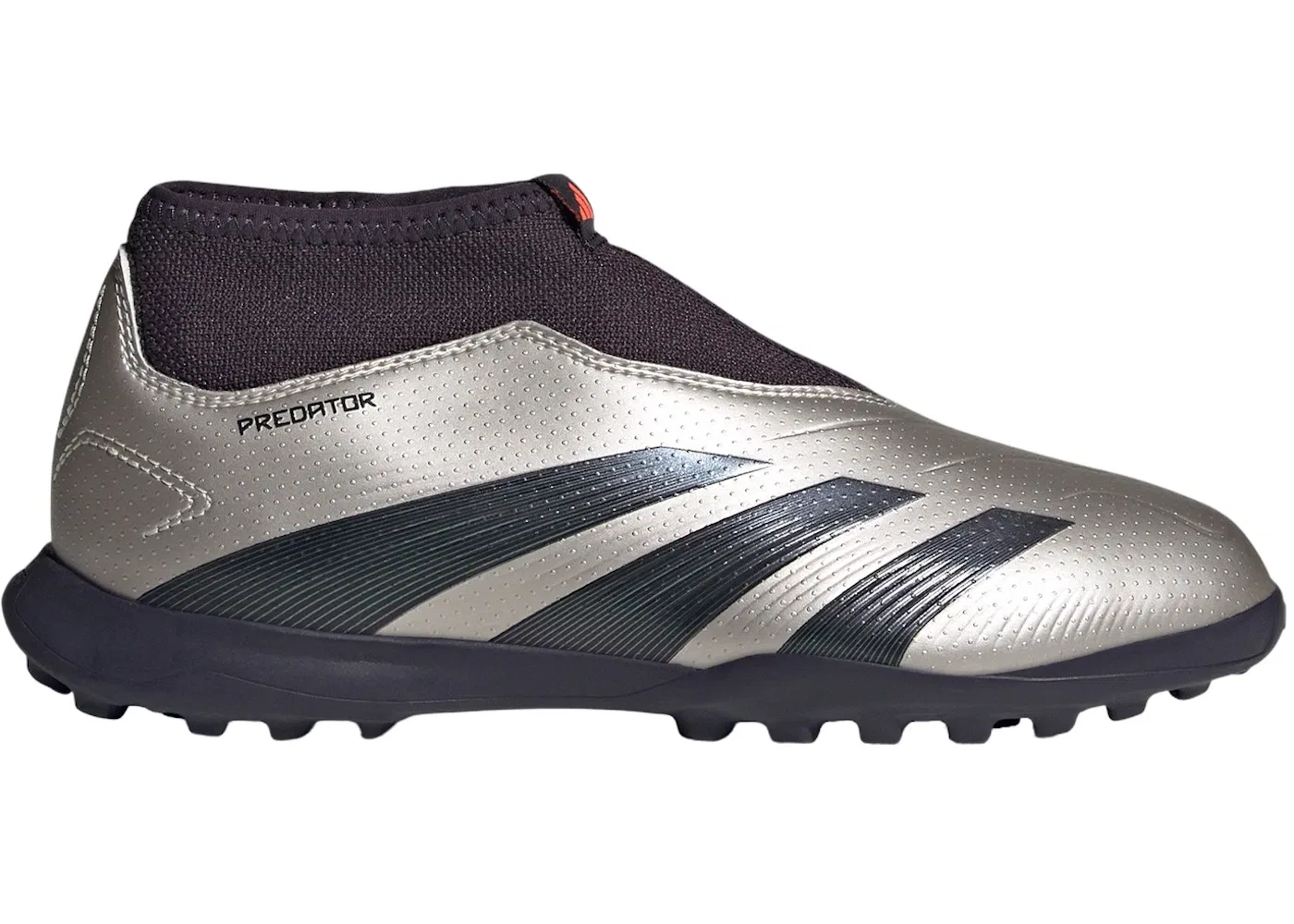 Детские бутсы Predator League Laceless Turf Adidas, Platinum Metallic/Aurora Black/Turbo