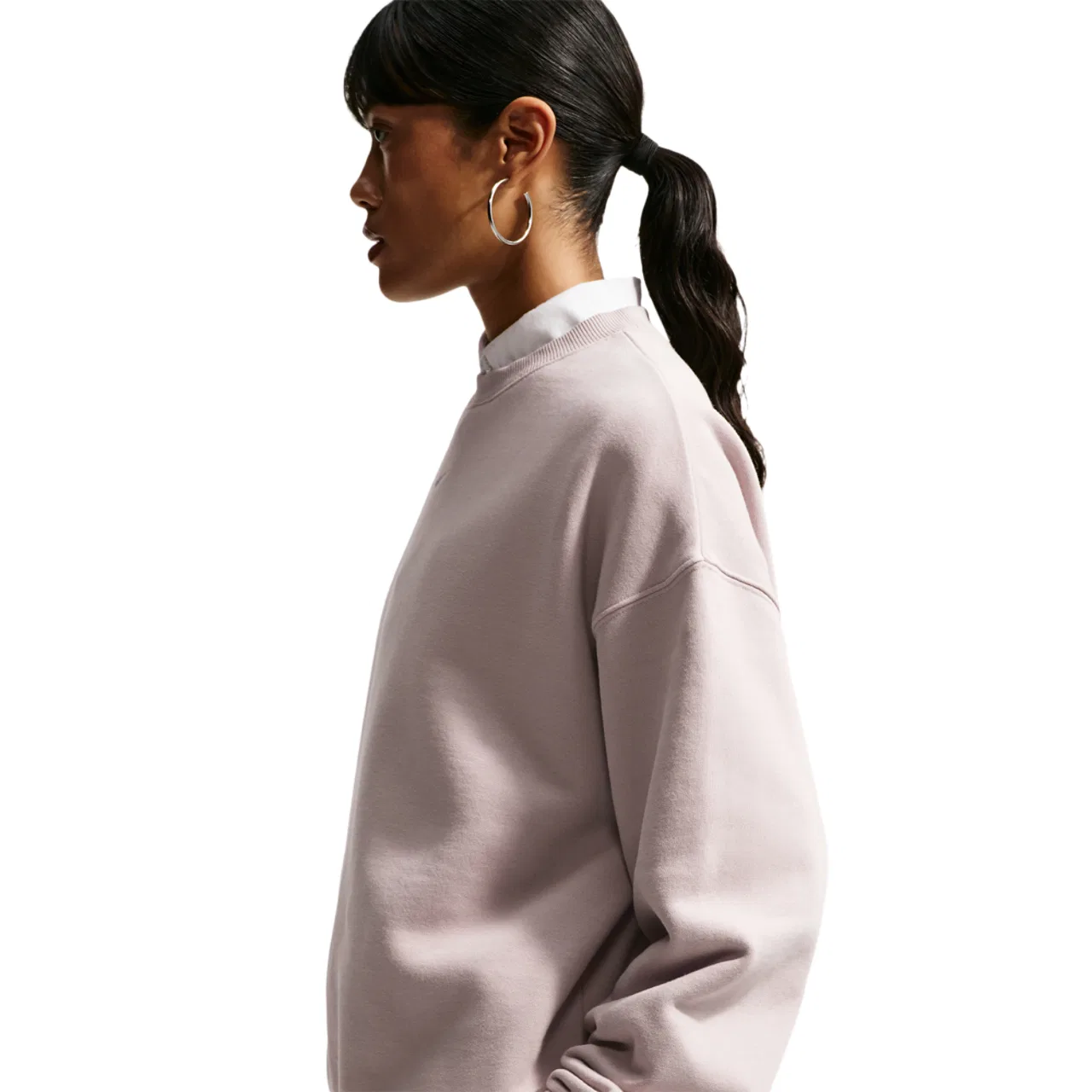 Женская толстовка Studio Fleece Oversized Nike, цвет Cream Ii/Sail — фото 3