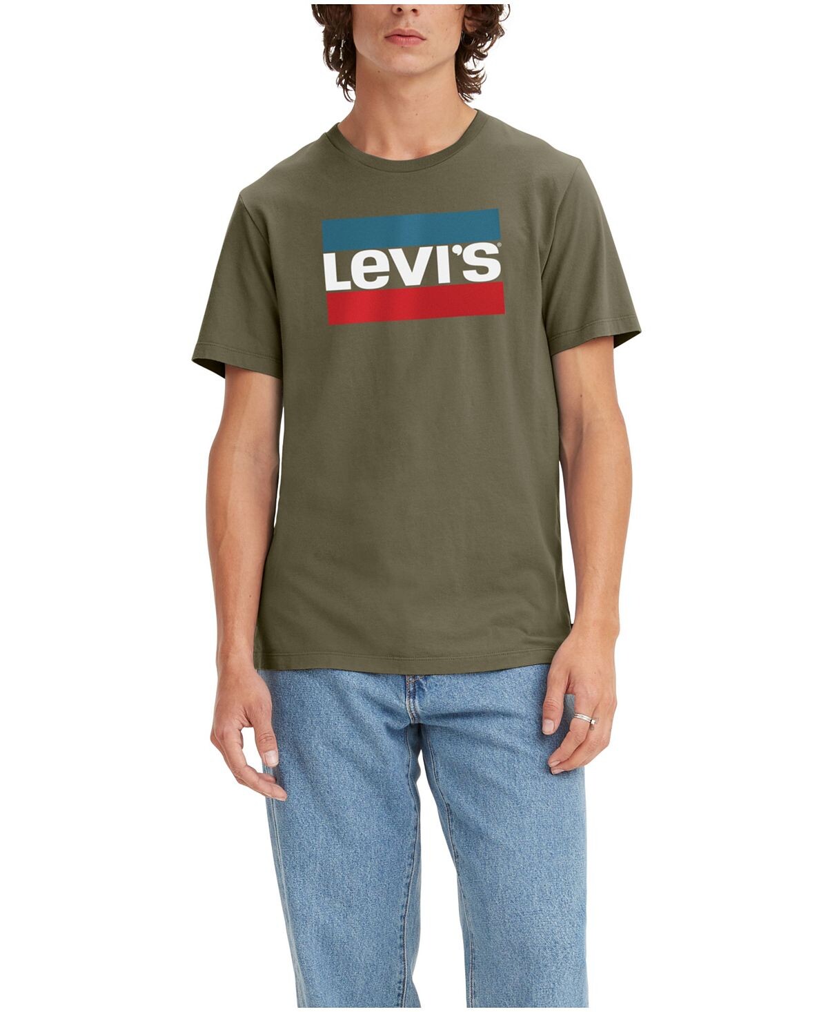 

Мужская спортивная футболка с круглым вырезом и логотипом Levi's, мульти, Серый, Мужская спортивная футболка с круглым вырезом и логотипом Levi's, мульти