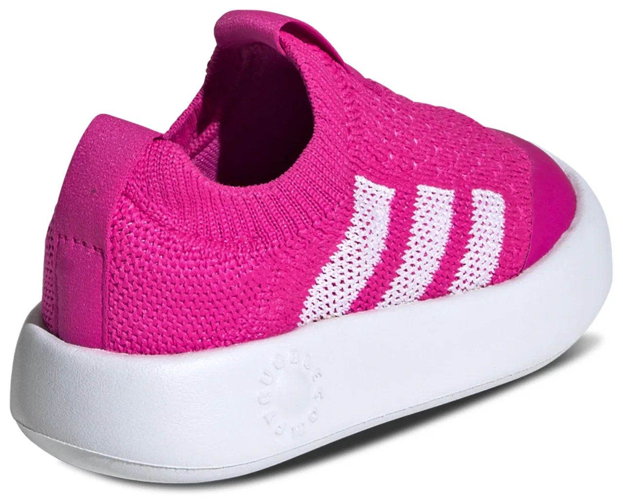Детские кроссовки для девочек с широкой колодкой adidas Bubble Comfy I, Shock Pink/White/Core Black — фото 3