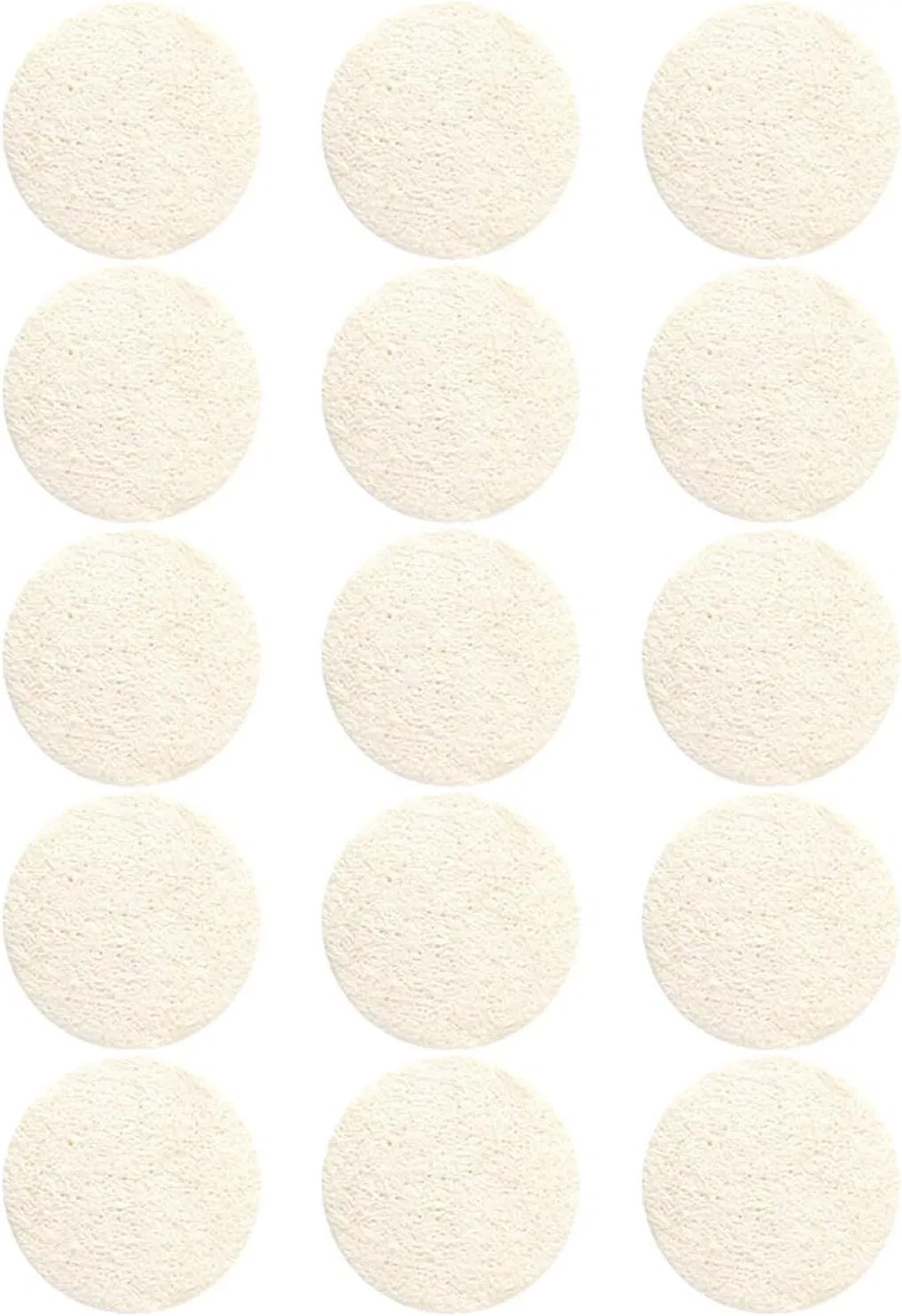 Пилинг-подушечки из люфы, JHKNNK, 15 шт, Beige