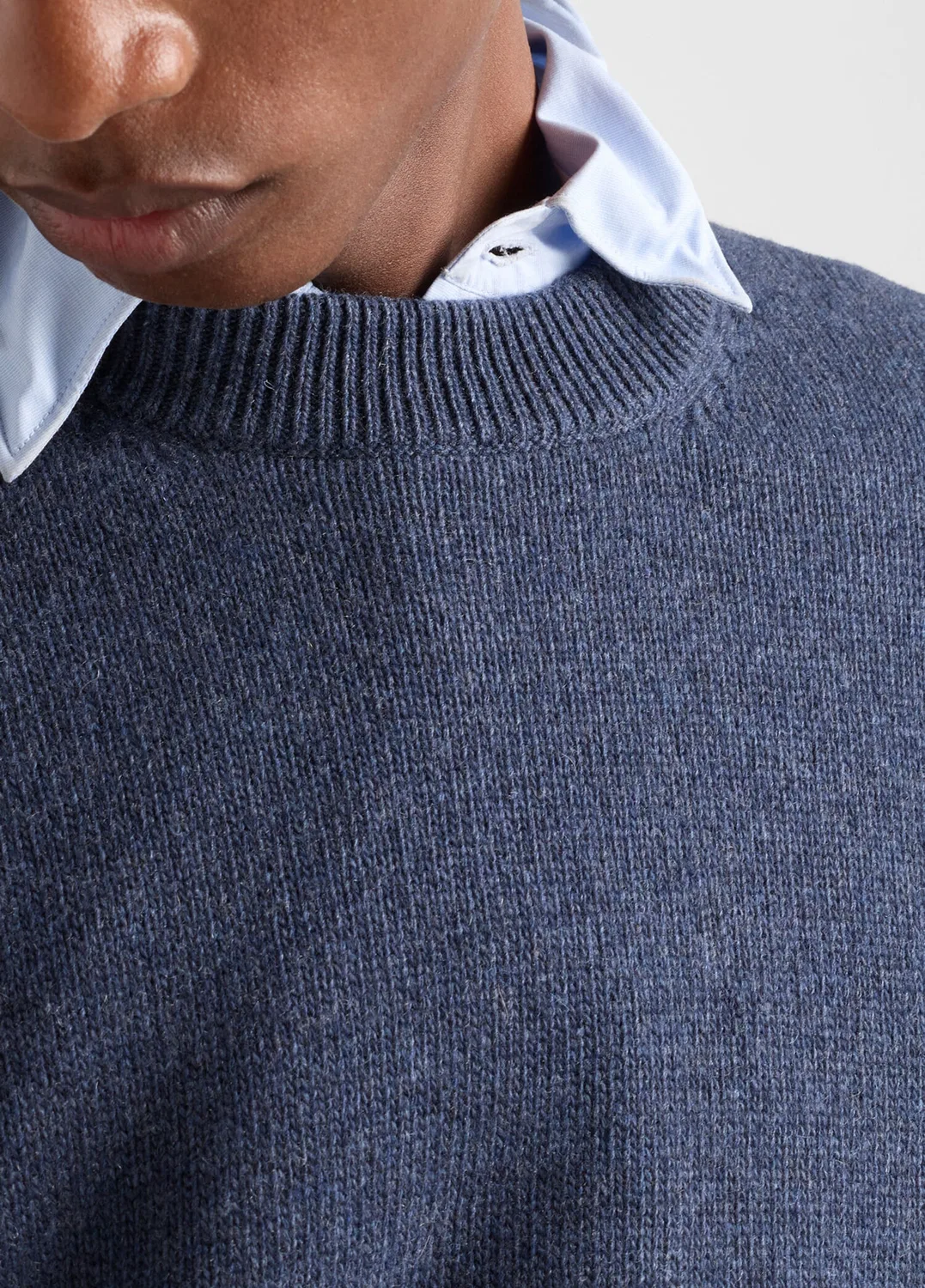 Свитер Re-Cashmere с круглым вырезом Prada, light blue — фото 4