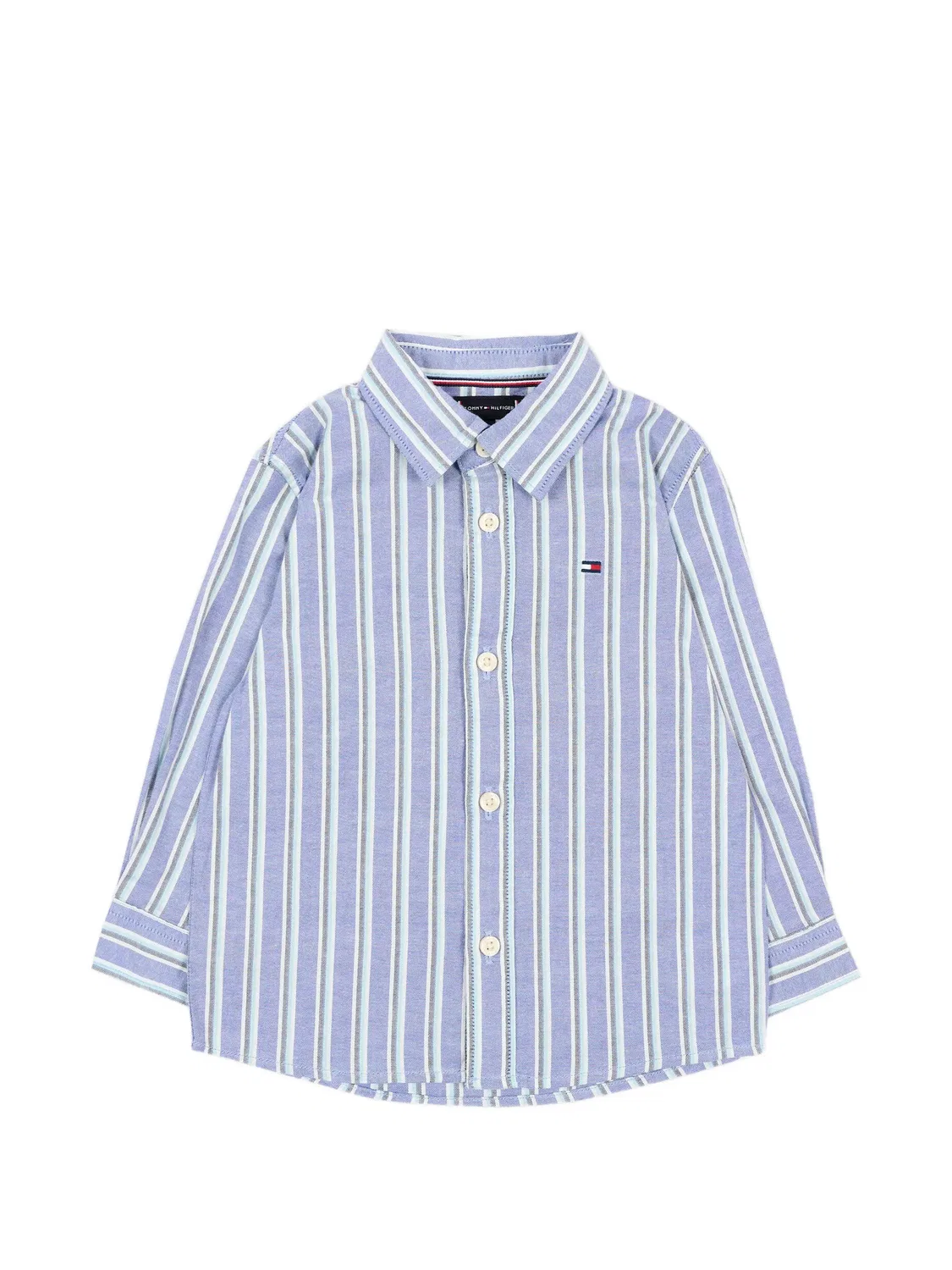 Полосатая рубашка Flex с длинными рукавами Tommy Hilfiger Junior, синий