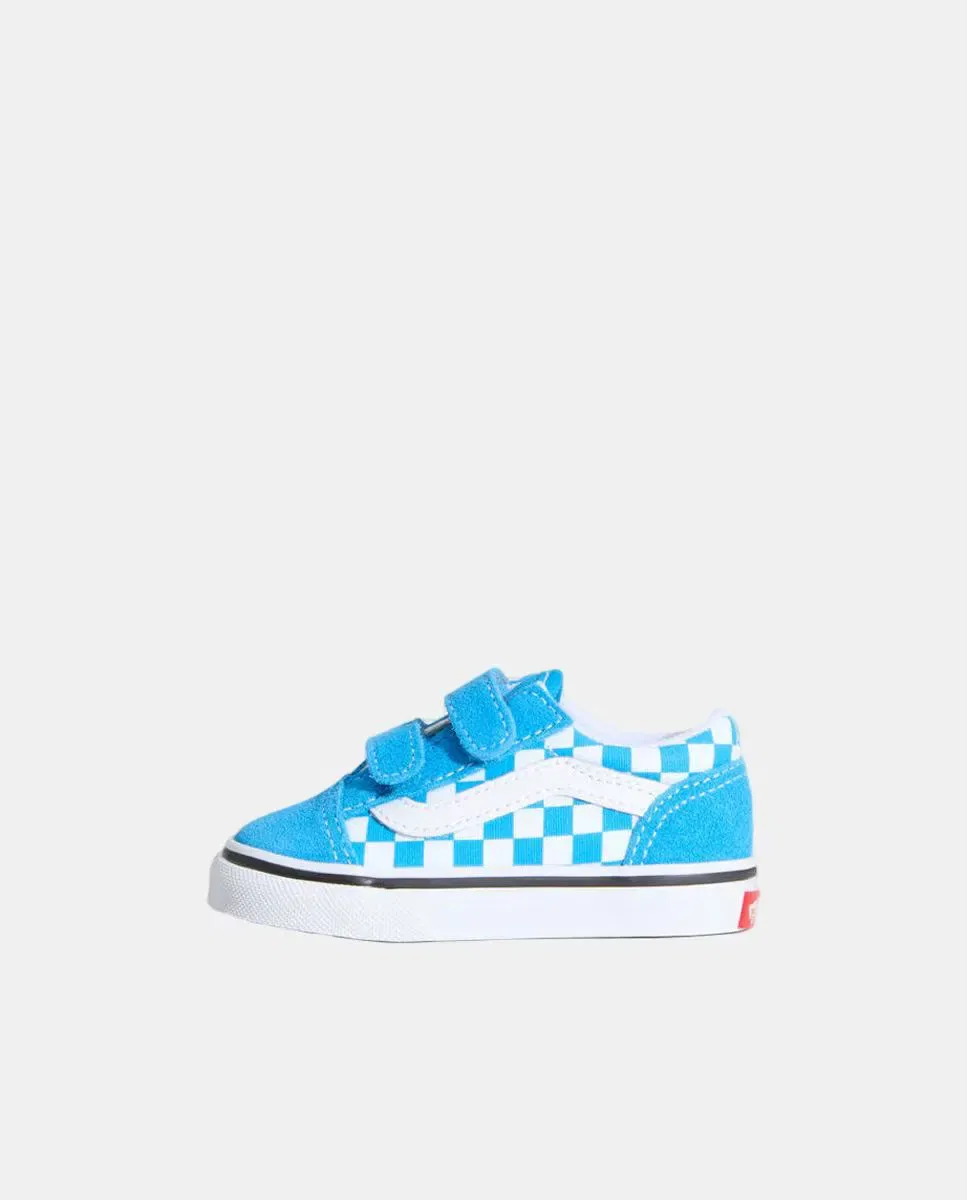 Детские кеды для мальчиков на липучках Old Skool Velcro Vans, Azul — фото 2
