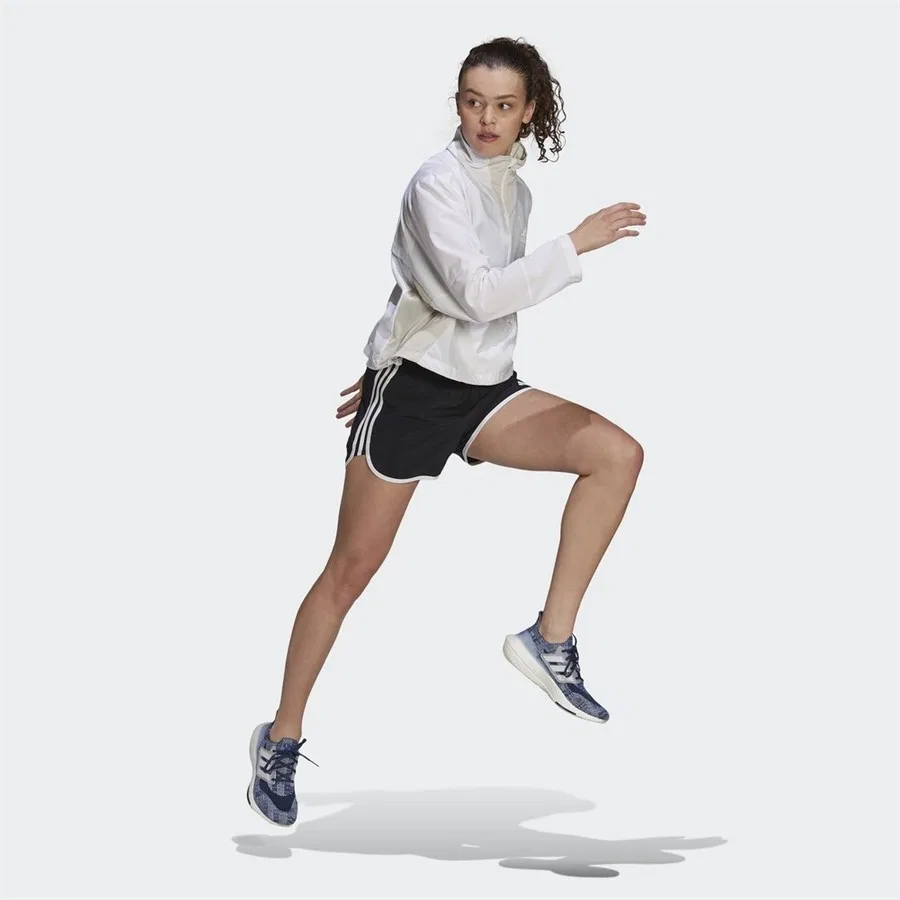 Женский свитшот с воротником-стойкой и молнией Primeblue Adapt Running adidas, Белый — фото 3