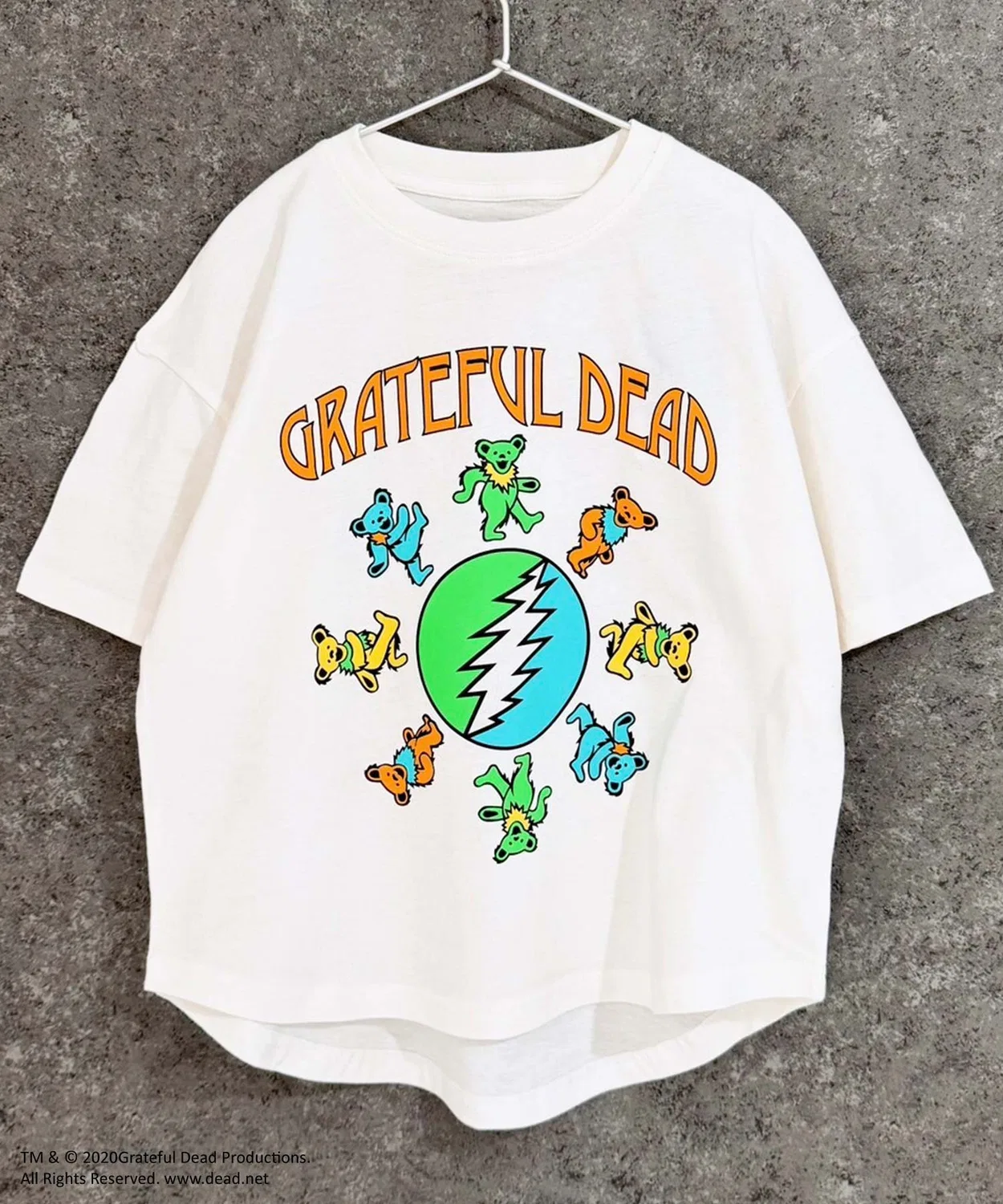 Детская футболка оверсайз с принтом Grateful Dead, GF24-00 Grateful Dead, Charcoal — фото 2