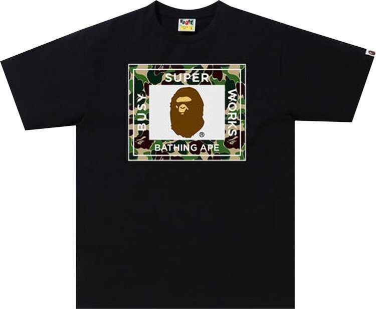 

Футболка BAPE ABC Camo Super Busy Works Tee 'Black/Green', черный