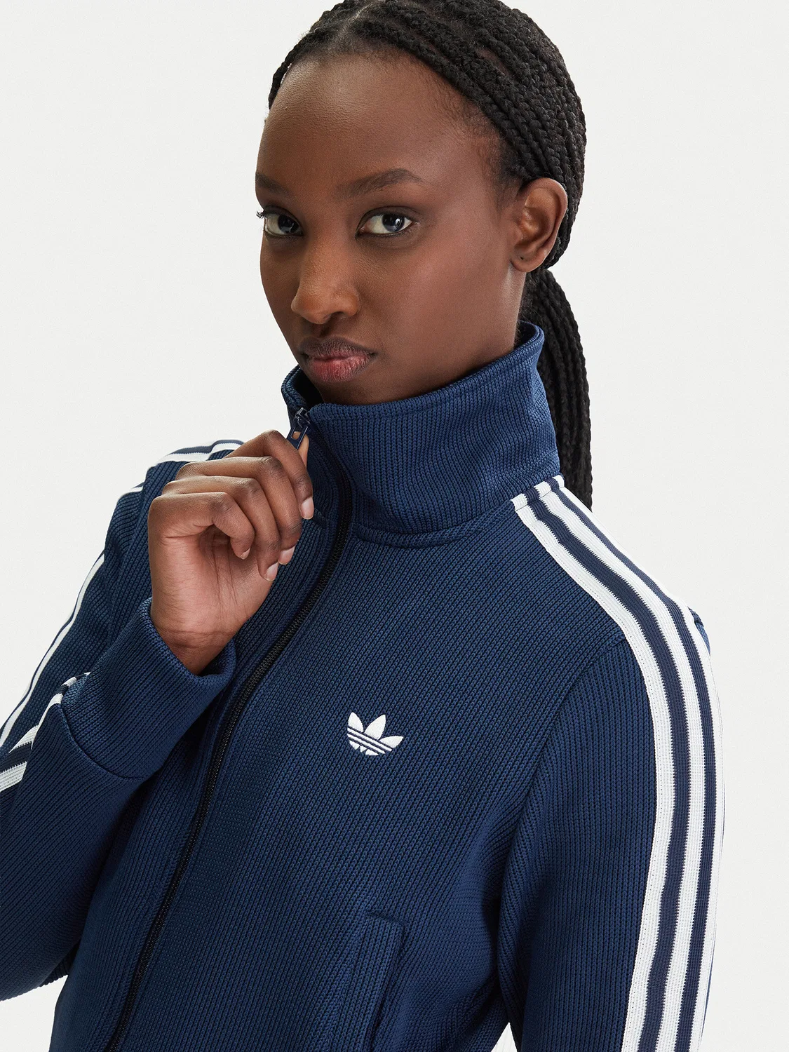 Женская толстовка стандартного кроя Firebird adicolor Adidas, темно-синий — фото 4