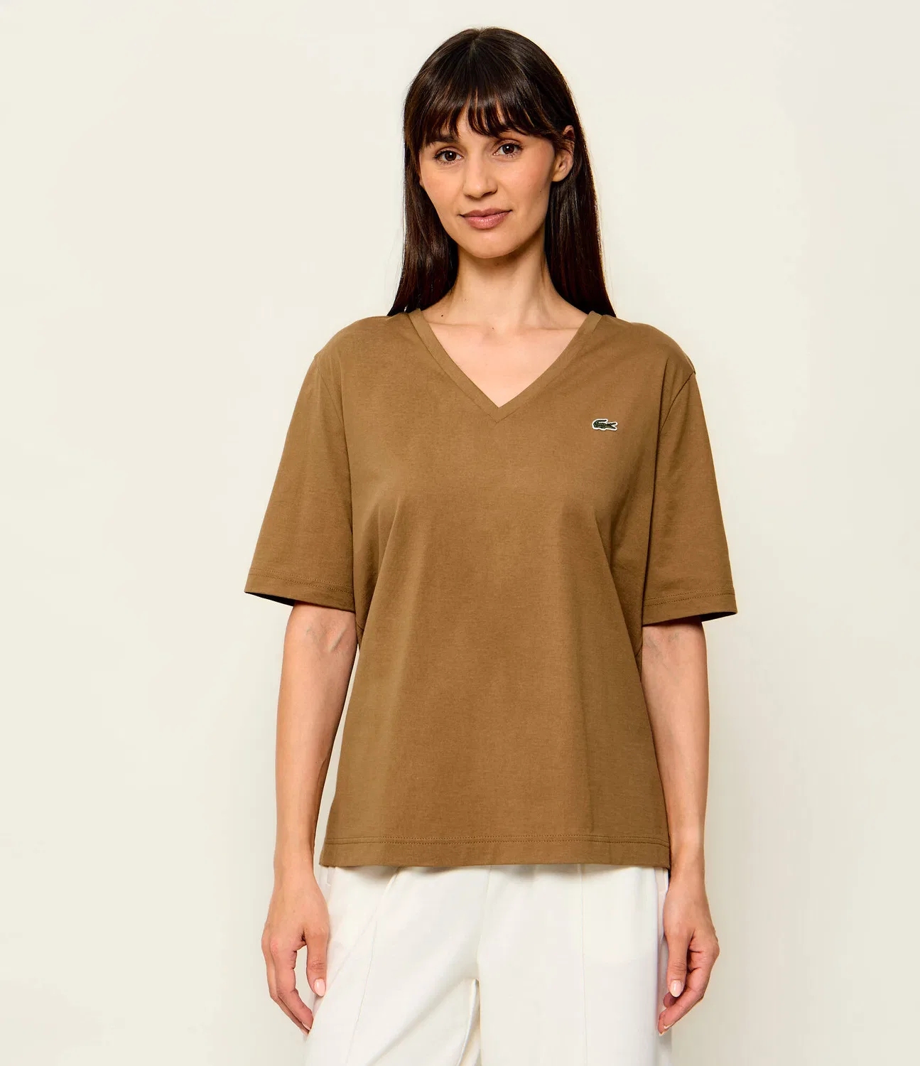 Футболка хлопковая Lacoste, Marrone