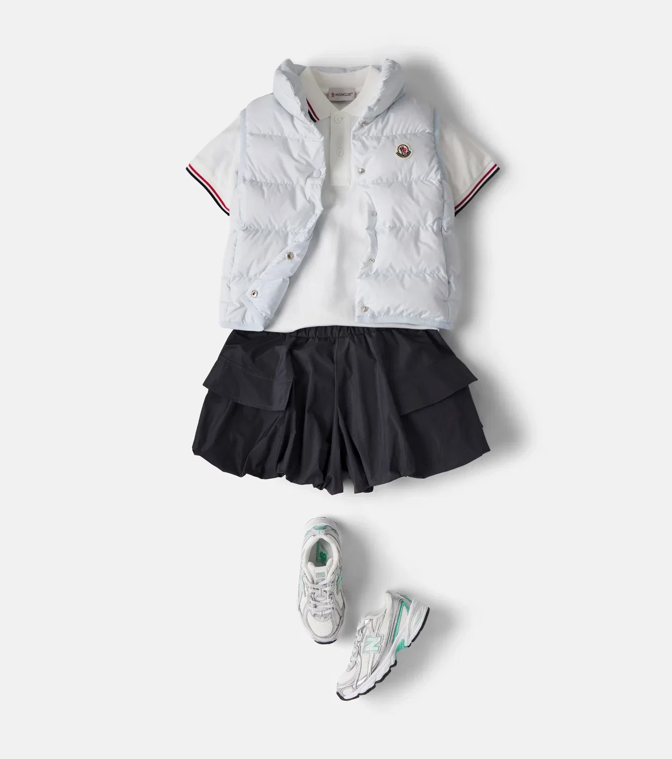 Пуховый жилет с наполнителем из пуха и пера Moncler Enfant, синий — фото 2