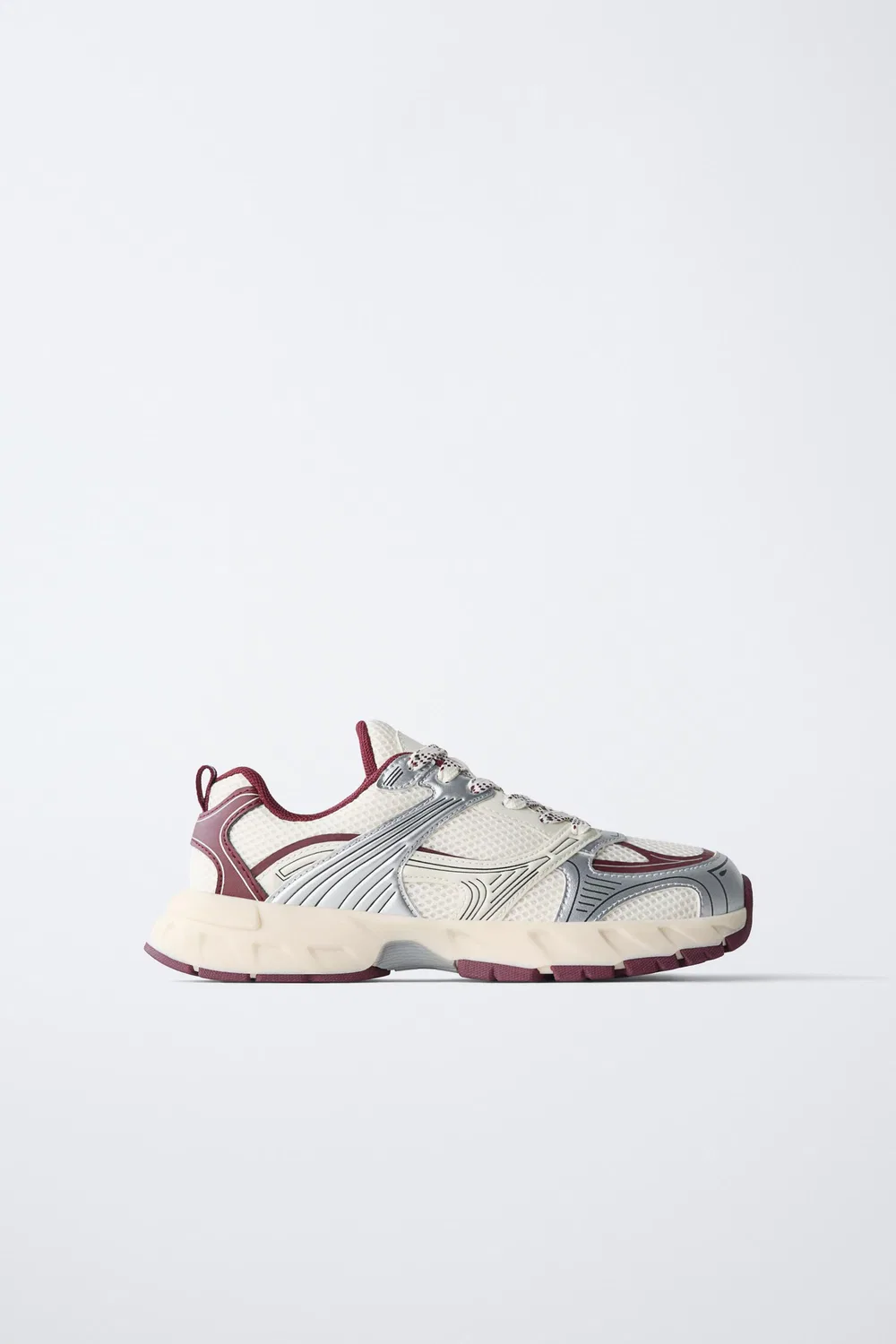 Сетчатые кроссовки ZARA, Burgundy Red