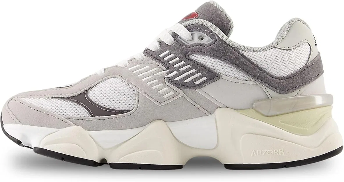 Детские кроссовки для мальчиков с принтом 9060 New Balance, Grey White — фото 2